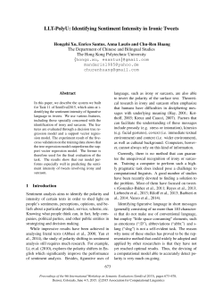 LLT-PolyU: Identifying Sentiment Intensity in Ironic Tweets
