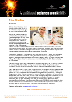 Aliaa Shallan - Young Tassie Scientists Archives