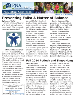 Preventing Falls: A Matter of Balance