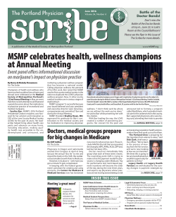 The Portland Physician Scribe - Medical Society of Metropolitan