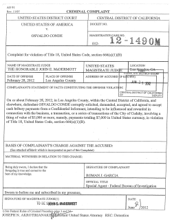 Read the criminal complaint and affidavit filed in