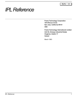 IPL Reference - FrameUsers.com