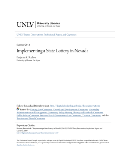 Implementing a State Lottery in Nevada