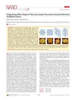 Organizing DNA Origami Tiles into Larger Structures Using