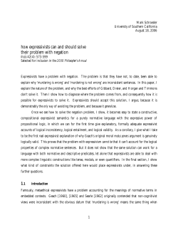 how expressivists can and should solve their problem with negation