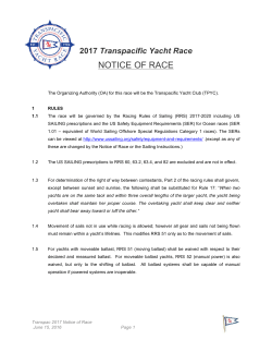 Notice of Race - Transpac 2017
