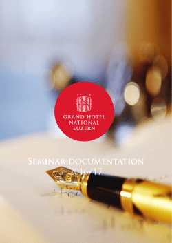 Seminar Documentation - Grand Hotel National