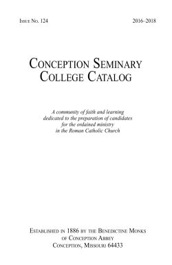 2016-2018 Catalog - Conception Seminary College