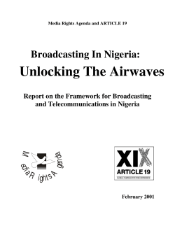 Broadcasting In Nigeria