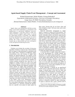 Agent-Based Supply Chain Event Management