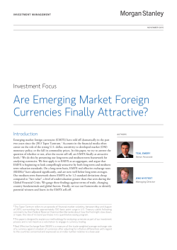 Are Emerging Market Foreign Currencies Finally Attractive?