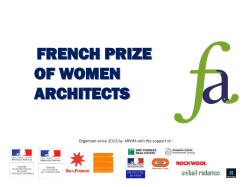 The French Price of Women Architects