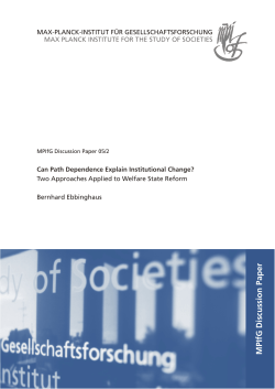 Can Path Dependence Explain Institutional Change?