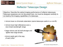 Reflector Telescope Design