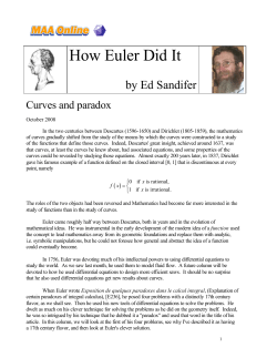 October - The Euler Archive