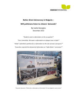 Better direct democracy in Bulgaria