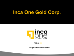 Chala One SAC - Inca One Gold Corp.