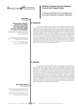 Alkaline Proteases from the Digestive Tract of Four Tropical Fishes