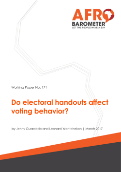 Do electoral handouts affect voting behavior?