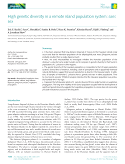 High genetic diversity in a remote island population system: sans sex