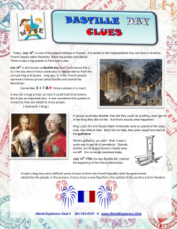 Bastille Day Clues - World Explorers Club