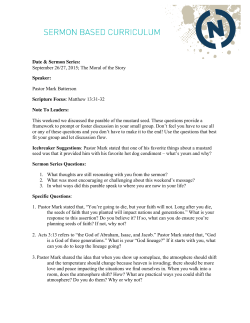 September 26/27, 2015 - National Community Church