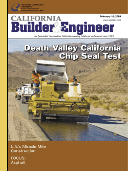 Death Valley California Chip Seal Test