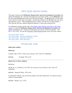 APA Style Guide - Vermilion Community College