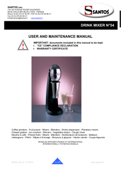 user and maintenance manual