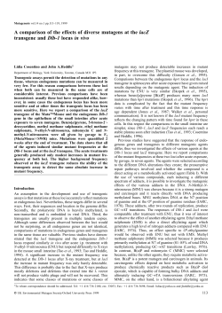 A comparison of the effects of diverse mutagens