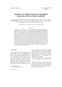 Mountain-wave-induced record low stratospheric temperatures