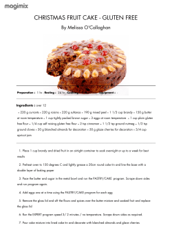 christmas fruit cake - gluten free