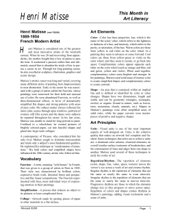 Henri Matisse - Stafford PTSA