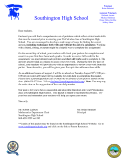 Southington High School - Southington Public Schools