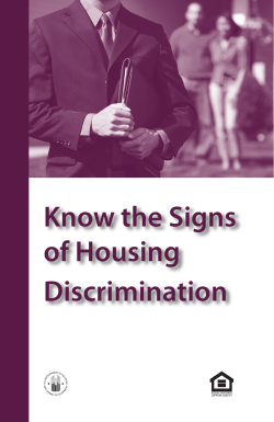 Know the Signs of Housing Discrimination
