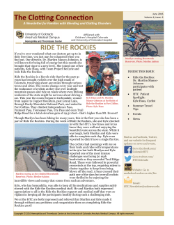 June 2016 Newsletter - University of Colorado Denver