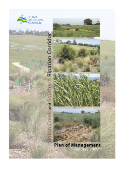 Union Creek - Plan of Management