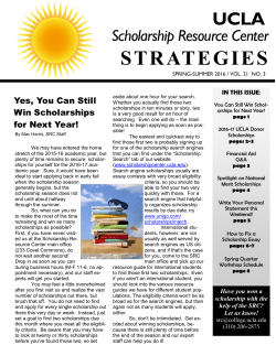STRATEGIES - UCLA Scholarship Resource Center