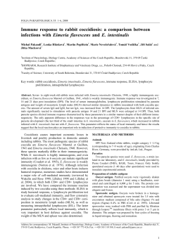 Immune response to rabbit coccidiosis: a comparison between