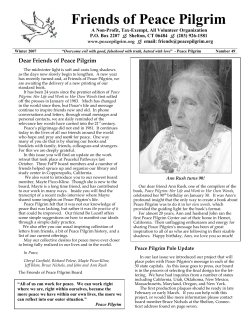Friends of Peace Pilgrim Newsletter