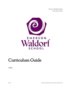 Curriculum Guide - Emerson Waldorf School