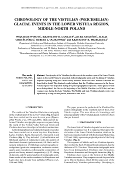 chronology of the vistulian (weichselian) glacial
