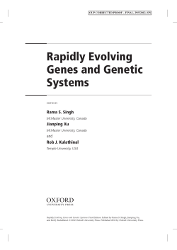 Rapidly Evolving Genes and Genetic Systems