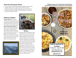 Terms for Full-Service Events Tableware Options History