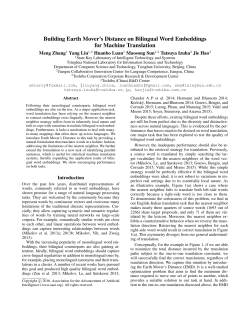 Building Earth Mover`s Distance on Bilingual Word Embeddings for