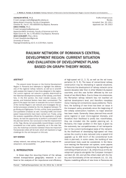 railway network of romania`s central development region
