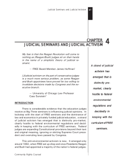 CHAPTER 4 JUDICIAL SEMINARS AND JUDICIAL ACTIVISM