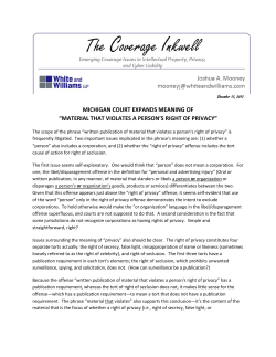 michigan court expands meaning of “material that violates a