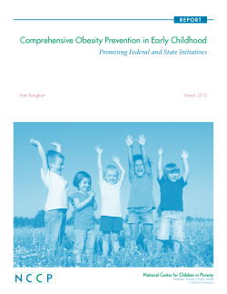 Comprehensive Obesity Prevention in Early Childhood: Promising