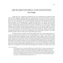 lIke pocaHontaS on drugS - College of the Holy Cross